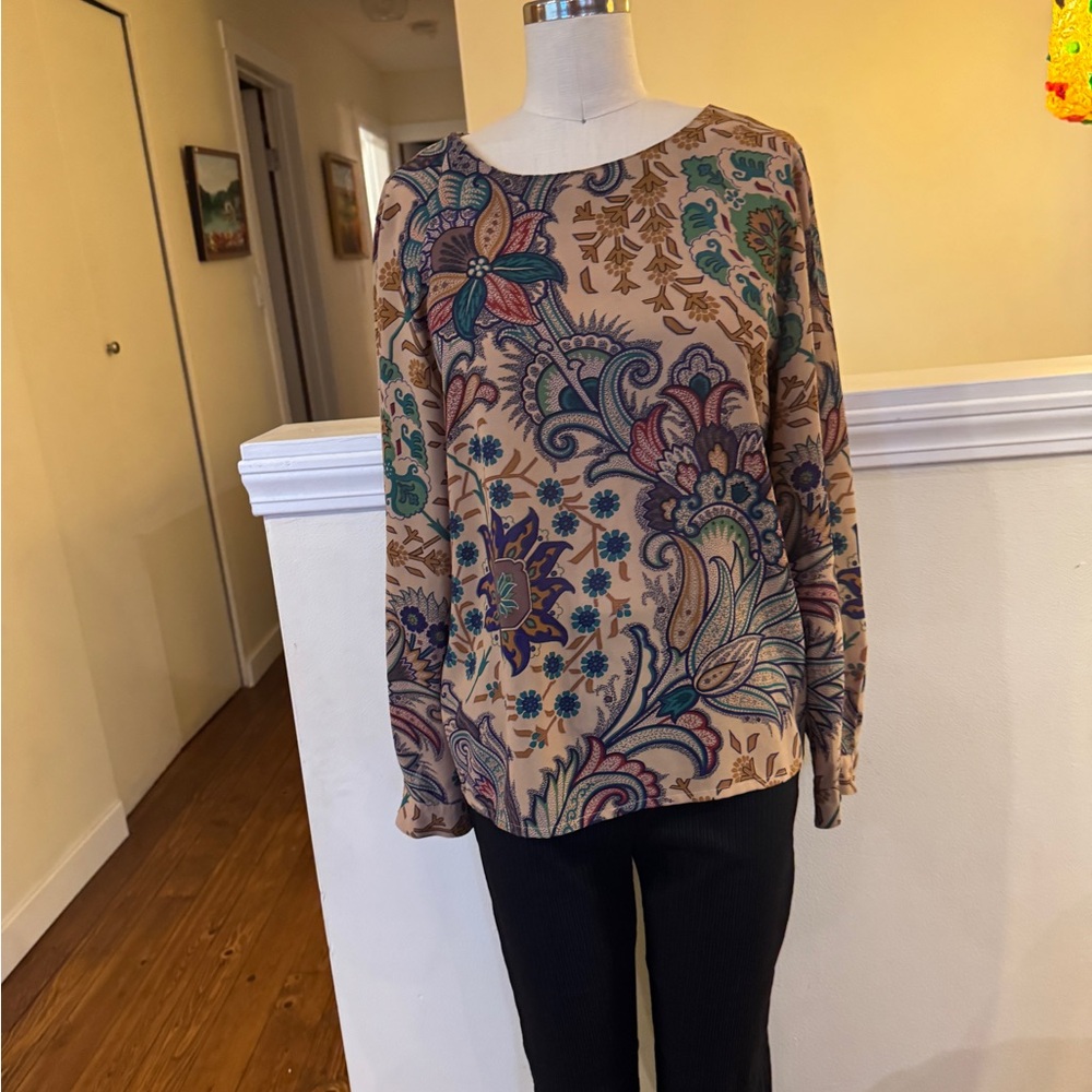 Floral Print Women's Top - Multicolor